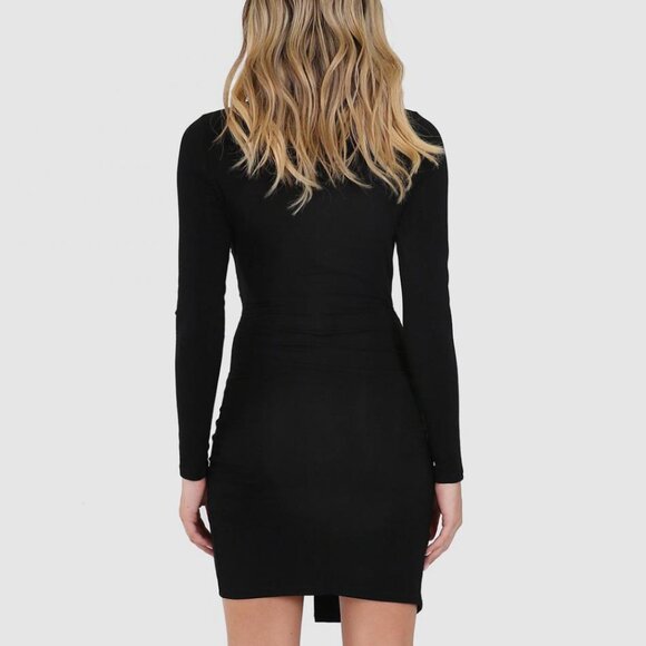 NWT Madison The Label Sz M Boutique Albany Dress Knot Waist Figure Hugging - Picture 3 of 5